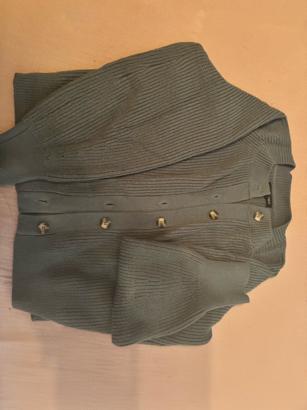 Banana Republic Sage Green Ribbed Button Sweater